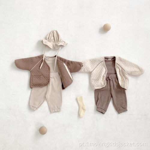 Jaqueta de algodão infantil outono